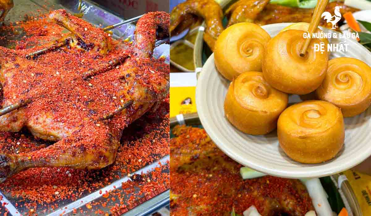 Vịt Nướng Than Muối Ớt Đệ Nhất Kèm Bánh Bao Chiên