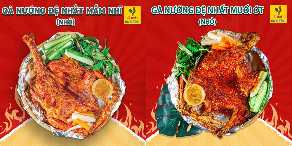 Gà nướng mắm nhĩ, gà nướng muối ớt