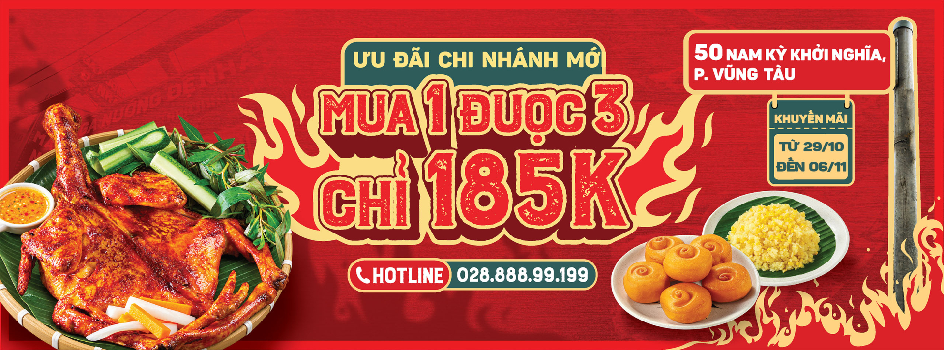 Đệ Nhất Gà Nướng Mở Bán Tại Nam Kỳ Khởi Nghĩa, Vũng Tàu – Combo Mua 1 Được 3