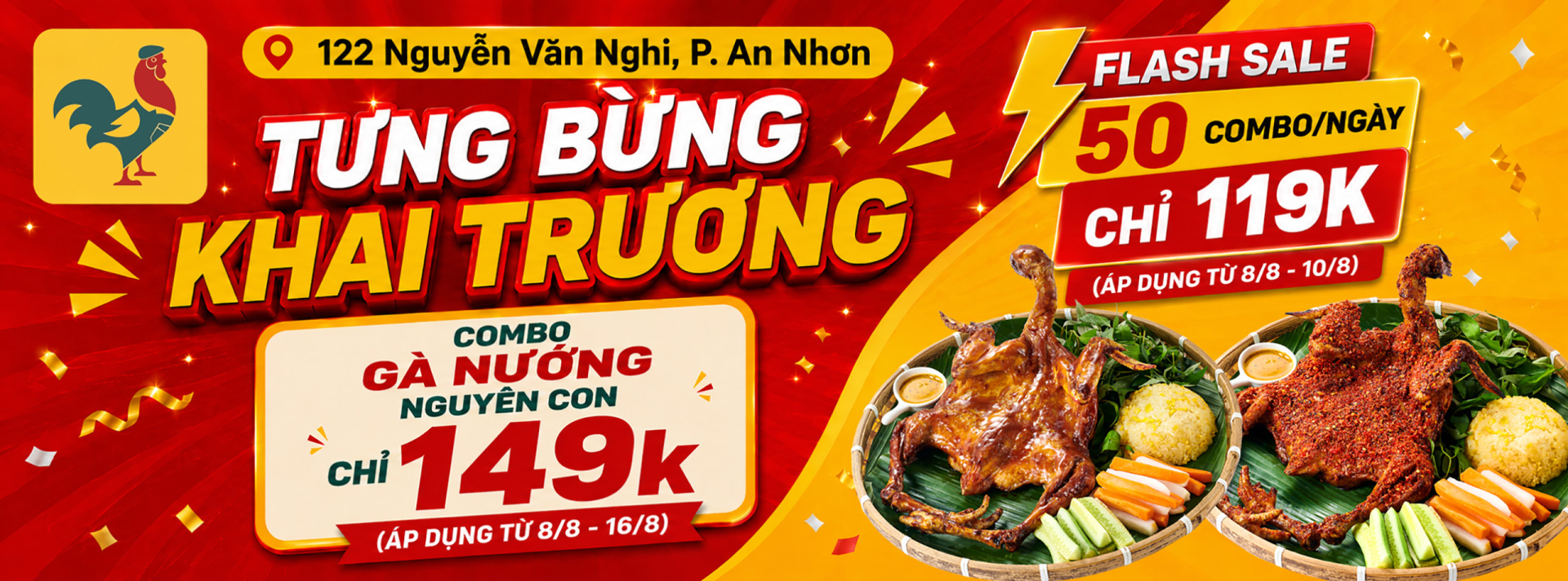 Flash Sale Tưng Bừng Khai Trương 122 Nguyễn Văn Nghi - Combo chỉ 119K
