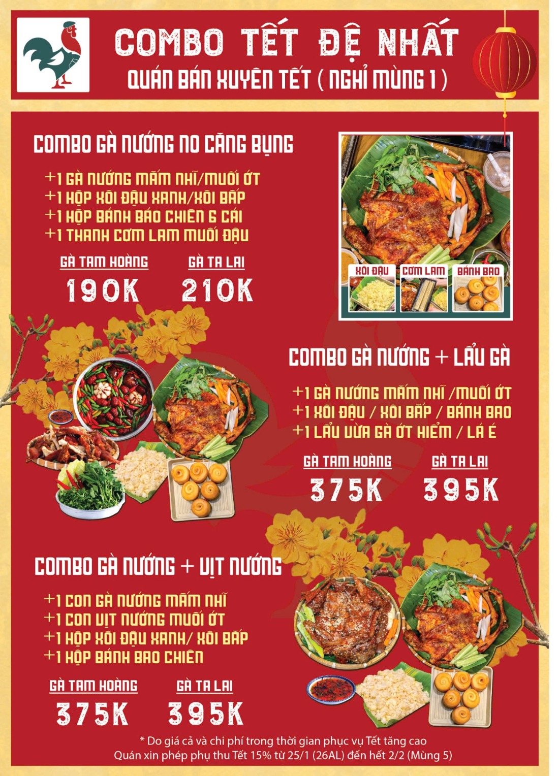 Menu Tết Gà Nướng & Lẩu Gà Đệ Nhất
