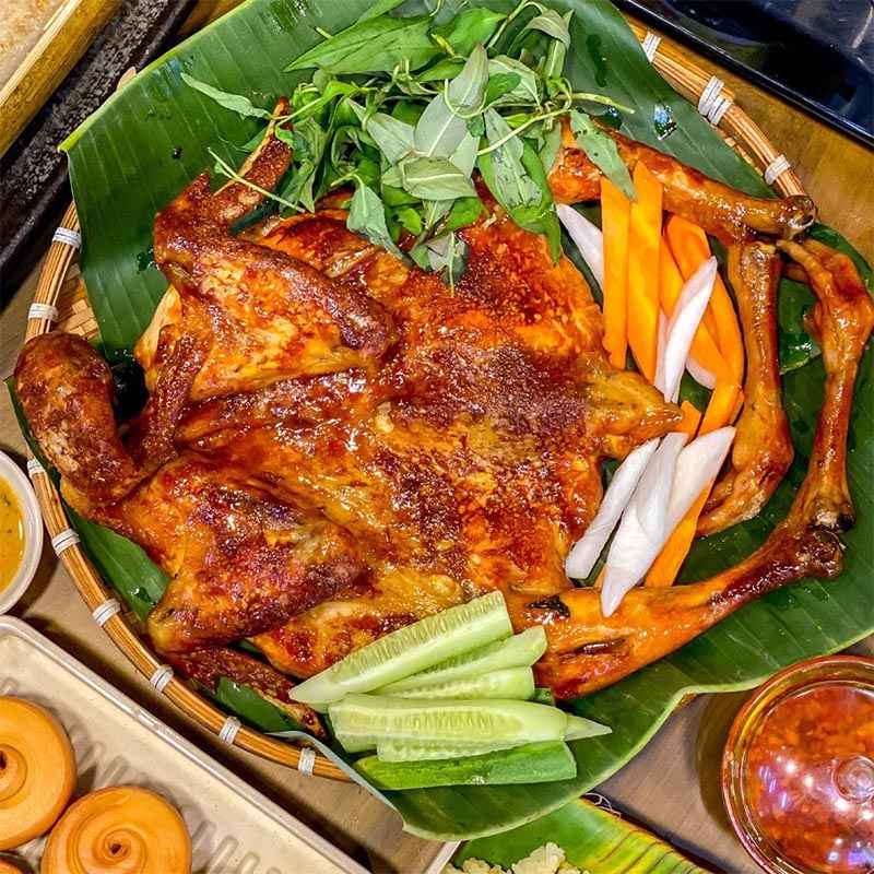 GÀ NƯỚNG MẮM NHĨ (NHỎ)+ XÔI/BÁNH BAO