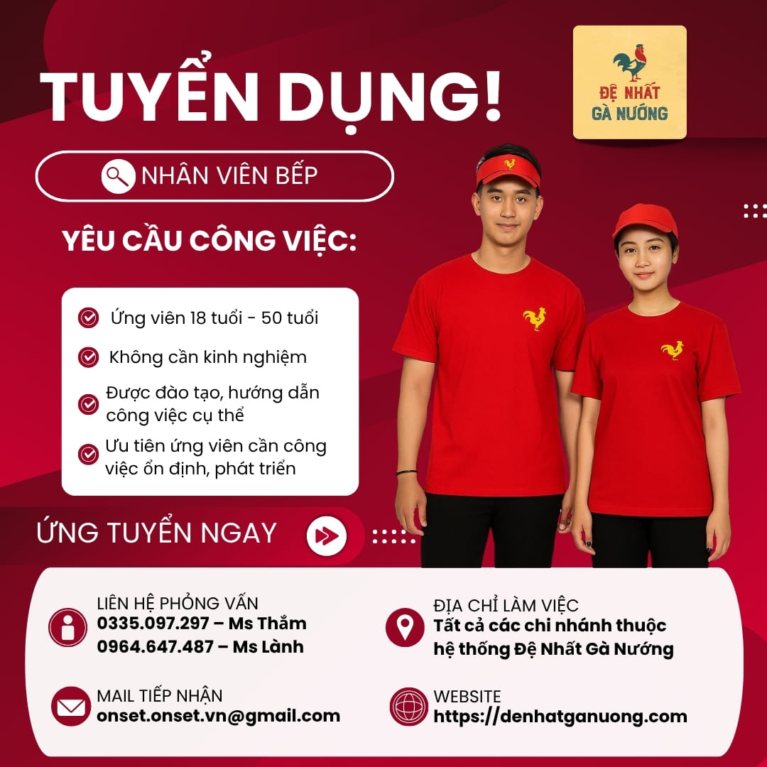 Tuyển Dụng Nhân Viên Bếp