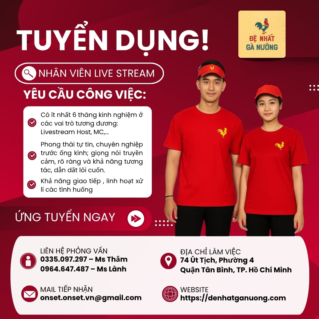 Tuyển Dụng Nhân Viên Live Stream