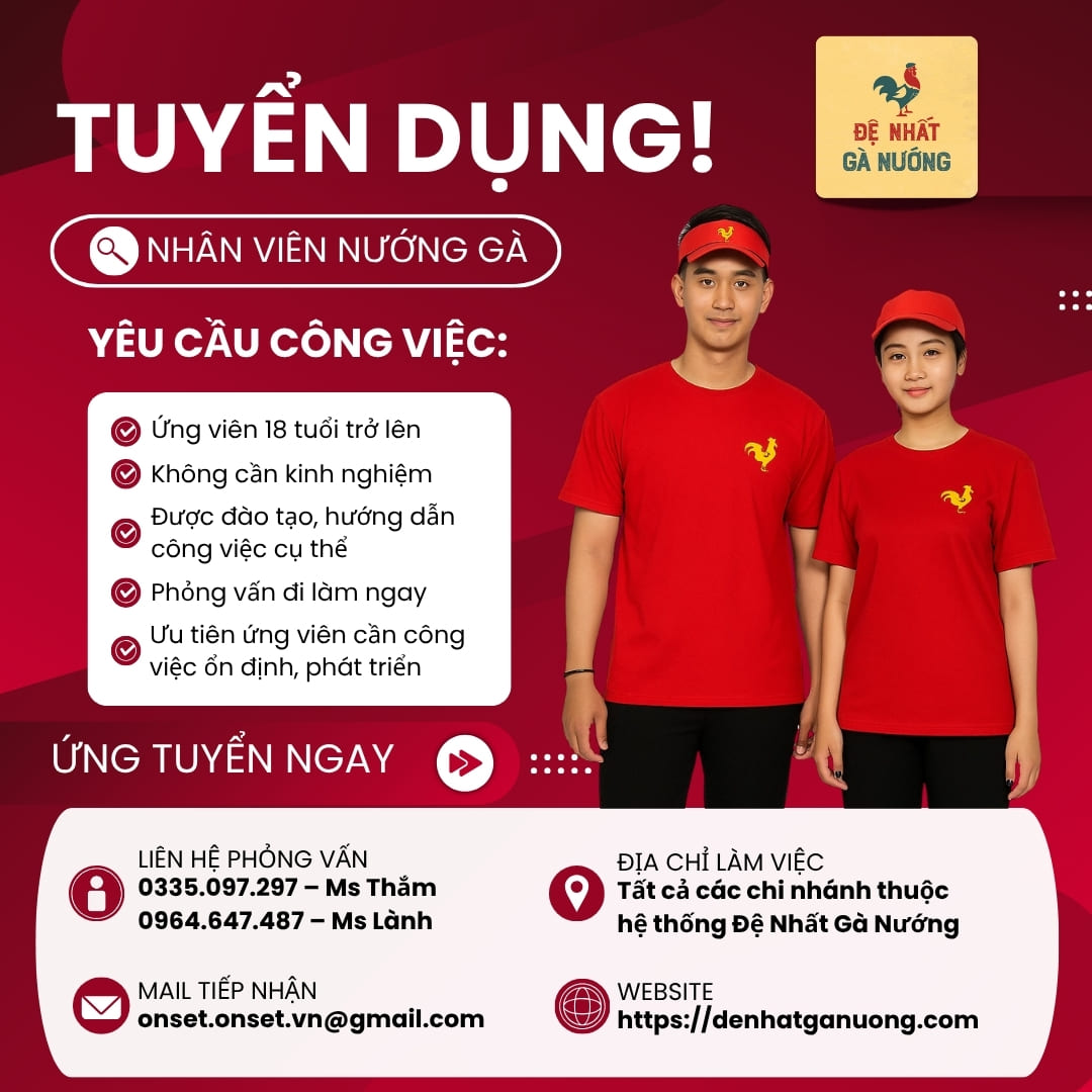 Tuyển Dụng Nhân Viên Nướng Gà